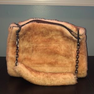 Calvin Klein Collections Fur Shoulder Bag